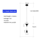 GobekUsa Cone Pendant Light 17W Black White Industrial Kitchen Island Bedside Lamp
