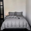GobekUsa 1200TC Embroidered Egyptian Cotton Bedding Set - 4pcs King Queen Solid Sheets
