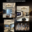 GobekUsa Gold Crystal Ceiling Chandelier: Luxury Modern LED Pendant for Home Décor