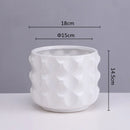 GobekUsa Gold Ceramic Flower Pot Geometry Vase for Succulents and Floral Arrangements