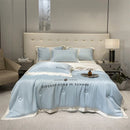 GobekUsa Ice Silk Embroidered Quilt Set: Luxury European Style, Cooling Comforter