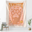 GobekUsa Cartoon Cat Claw Tapestry Wall Hanging Abstract Art Home Decor
