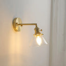 GobekUsa Glass Copper LED Wall Lights Modern Style for Indoor Bedroom Living Room