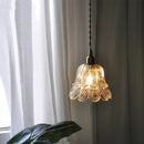 GobekUsa Amber Copper LED Pendant Light Glass Hang Lamp for Reading Aisle Café Home