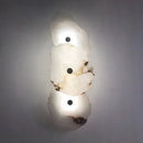 GobekUsa Ivory White Marble Copper LED Ceiling Light Luxury Modern Fixture