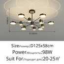 GobekUsa LED Chandelier: Modern Smart Remote Ceiling Light for Living Room Bedroom Dining Kitchen