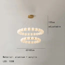 GobekUsa LED Acrylic Chandelier for Living Room Bedroom Hall Pendant Lamps