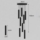 GobekUsa Crystal Chandelier Stair Pendant Lamp Living Room Lighting