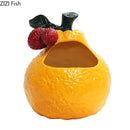 GobekUsa Ceramic Ashtray: Orange & Lychee Design, Desktop Smoking Accessories, Portable Ash Tray