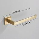 GobekUsa Brushed Gold Bathroom Set: Towel Bar, Robe Hook, Shelf, Tissue Holder & Accessories