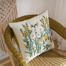 GobekUsa Cotton Linen Embroidery Japanese Style Pillowcase 45x45cm