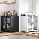 GobekUsa Kitchen Cupboard Storage Rack with Dustproof Cover Organizing Dish Box