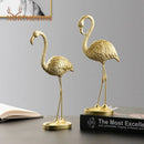 GobekUsa Golden Flamingo Resin Figurines: Luxury Animal Decor for Home & Office