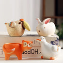 GobekUsa Animal Vase Succulent Pot for Garden, Cute Rabbit & Duck Design