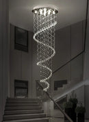 GobekUsa Crystal Pendant Chandelier for Staircase & Bedroom Hanging - Modern Luxury Lighting Fixture