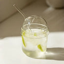 GobekUsa Clear Glass Bobo Cup Set with Glass Straw and Cover