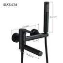 GobekUsa Black Wall Mounted Waterfall Bathtub Faucet for Embedded In-wall Tub Shower System