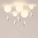 GobekUsa Bear Pendant Light: Kids Bedroom Chandelier LED Balloon Ceiling Lamp