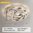 GobekUsa Crystal Ring Chandelier: Modern Dimmable LED Ceiling Fixture