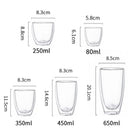 GobekUsa Double Wall Glass Coffee Mugs - Insulated Espresso Glass Cups for Cappuccino Latte Tea Milk