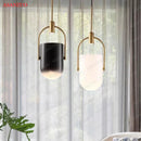 GobekUsa Gradient Glass Pendant Light: Modern Nordic Hanging Fixture for Bedside Living Dining Decor