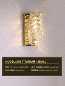 GobekUsa Crystal Wall Lamp: Elegant Living Room TV Background Bedroom Bedside Light