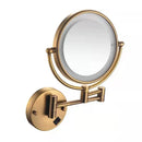 GobekUsa Bronze Brass Wall Mounted 8" LED Makeup Mirror 3X/1X Magnification