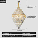 GobekUsa Elegant Crystal Chandelier: Modern European Lighting for Living, Dining & Bedroom