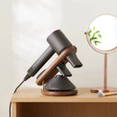 GobekUsa Hair Dryer Holder for Dyson Supersonic - Walnut Beech Wood Bathroom Rack