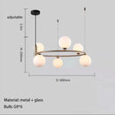 GobekUsa Glass Chandelier G9 Hanging Light for Living Room Bedroom Decor