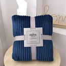 GobekUsa Cozy Striped Flannel Fleece Blanket for Winter - Bedroom Living Room Throw