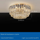 GobekUsa Crystal Round Ceiling Lamp - Nordic Luxury Home Decor Luxe Chandelier