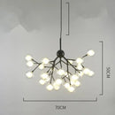 GobekUsa Heracleum Firefly Glass Round Ball Chandelier - Luxury Staircase Dining Room Lighting