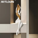 GobekUsa Large Nude Feathered Body Sculpture | Modern Abstract Sitting Figurine Statues