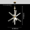 GobekUsa Glass Tubes LED Chandelier: Modern Luxury for Living Room, Bedroom, Hotel & Aisle