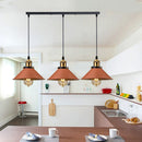 GobekUsa Industrial Farmhouse Brown Pendant Light for Kitchen Island, Barn, Dining Room