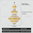 GobekUsa Deluxe Crystal Chandelier for Chic European Villa Living Room & Hotel Luxury