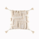 GobekUsa Geometric Tufted Tassel Pillow Cover - Handcrafted Boho Chic Cushion Cover