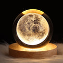GobekUsa Astronaut Crystal Ball Night Light: USB Powered Warm Bedside Lamp, Perfect Christmas Gift