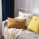 GobekUsa Linen Button Sofa Cushion Cover Set for Living Room and Bed