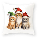 GobekUsa Cartoon Animal Christmas Pillowcase: Decorative Sofa Cushion Cover for Living Room