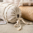 GobekUsa Candy Boho Tufted Round Lumbar Pillow Cover Set
