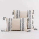 GobekUsa Blue Grey Stripe Tufted Cushion Cover 45x45cm/30x50cm for Home Decoration