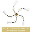 GobekUsa 6-in-1 E26 E27 Light Splitter Socket Adapter for LED Bulbs