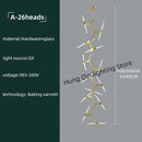 GobekUsa Gold Branch LED Chandelier for Duplex Villa Staircase - Modern Indoor Lighting