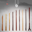 GobekUsa Bamboo Pattern Long Handle Shoehorn Shoe Lifter for Easy Shoe Wearing