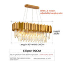 GobekUsa Gold Black Crystal Chandeliers LED Ceiling Light for Luxe Living & Hospitality