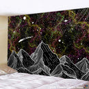 GobekUsa Black & White Stars Mandala Tapestry - Home Decor
