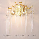 GobekUsa Crystal LED Wall Light Sconces for Living Room Bedroom, Modern Interior Wall Lamp