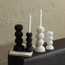 GobekUsa Geometric Ceramic Candle Holder Ornaments Sphere Stripes Decoration Candlestick